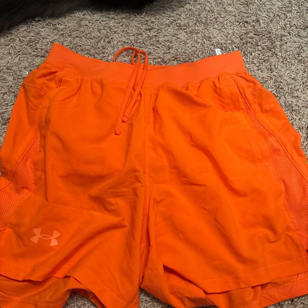 Under Armour Orange Athletic Shorts